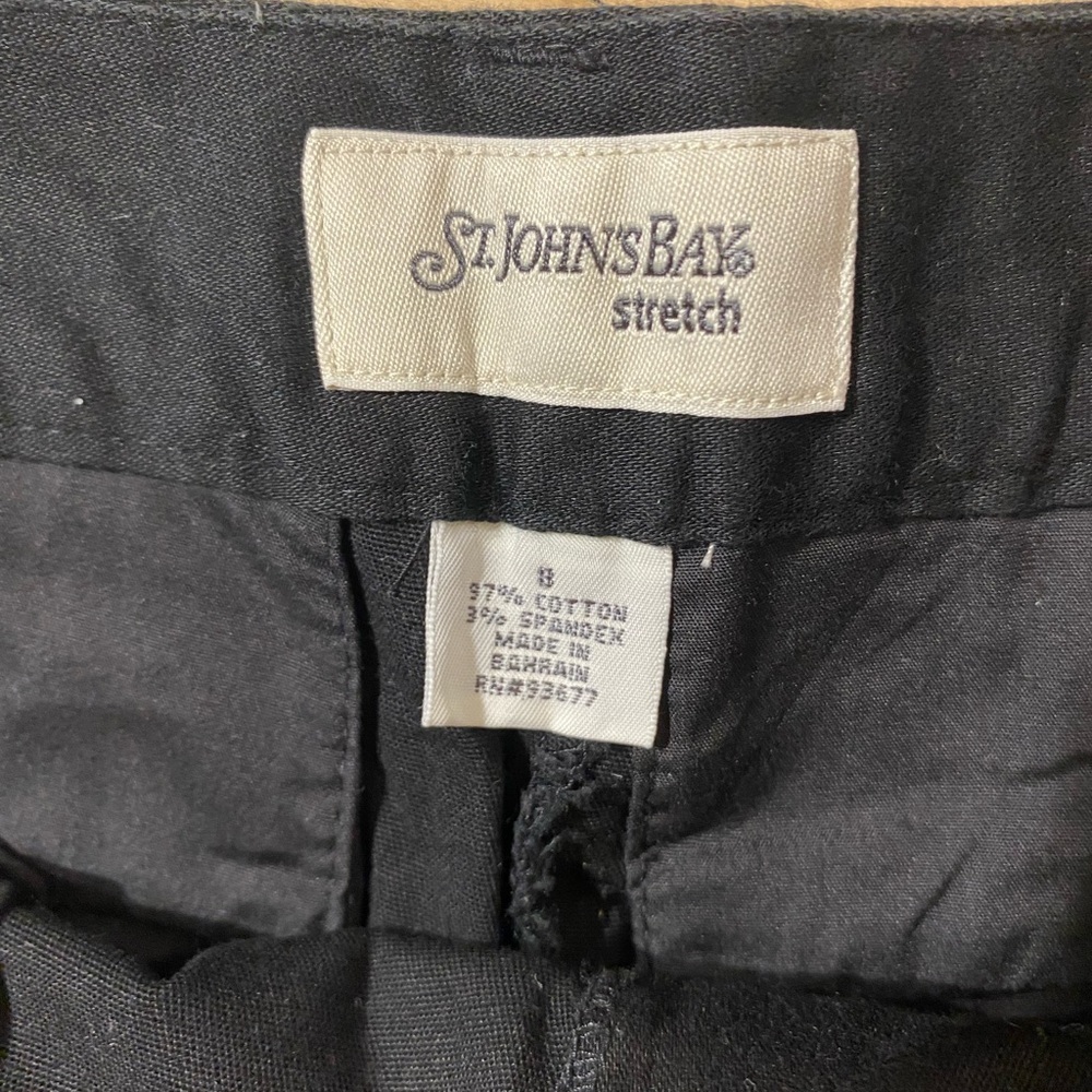 St. John's Bay Stretch Black Capris Pants 8 (PY) - Picture 7 of 11